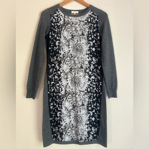 Paul Smith floral geometric print dress | small | black, white & grey - Picture 1 of 6